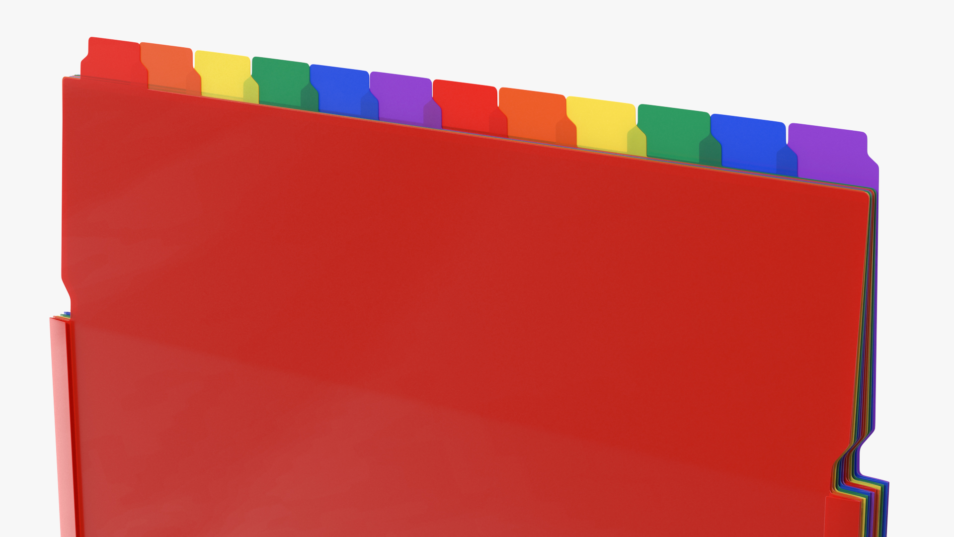 Pocket File Folders Colored Closed 3D model