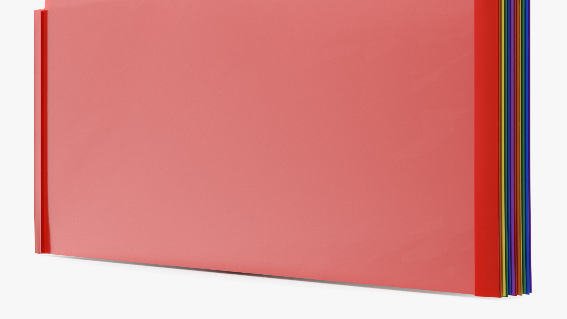 Pocket File Folders Colored Closed 3D model