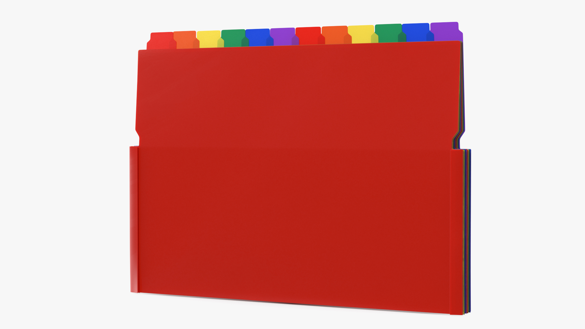 Pocket File Folders Colored Closed 3D model