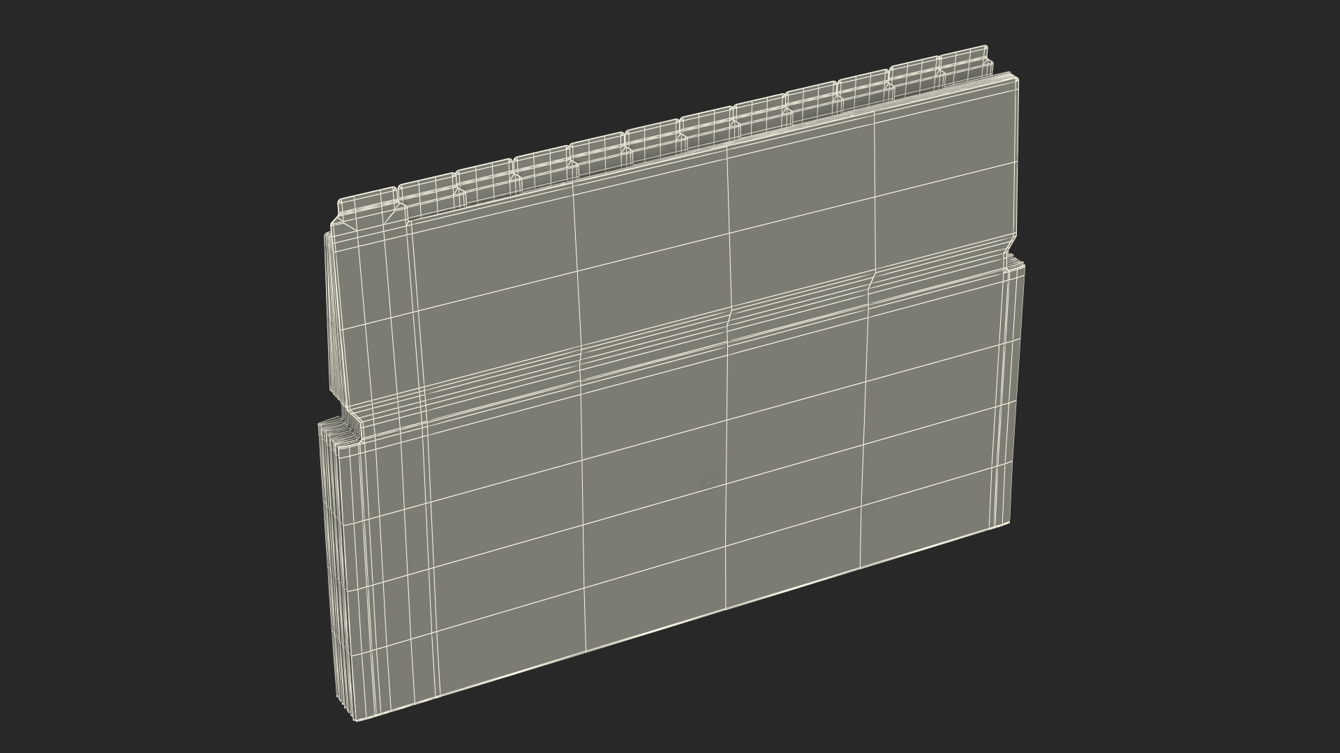 Pocket File Folders Colored Closed 3D model