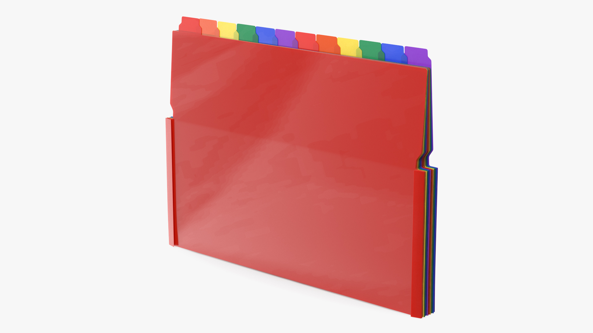 Pocket File Folders Colored Closed 3D model