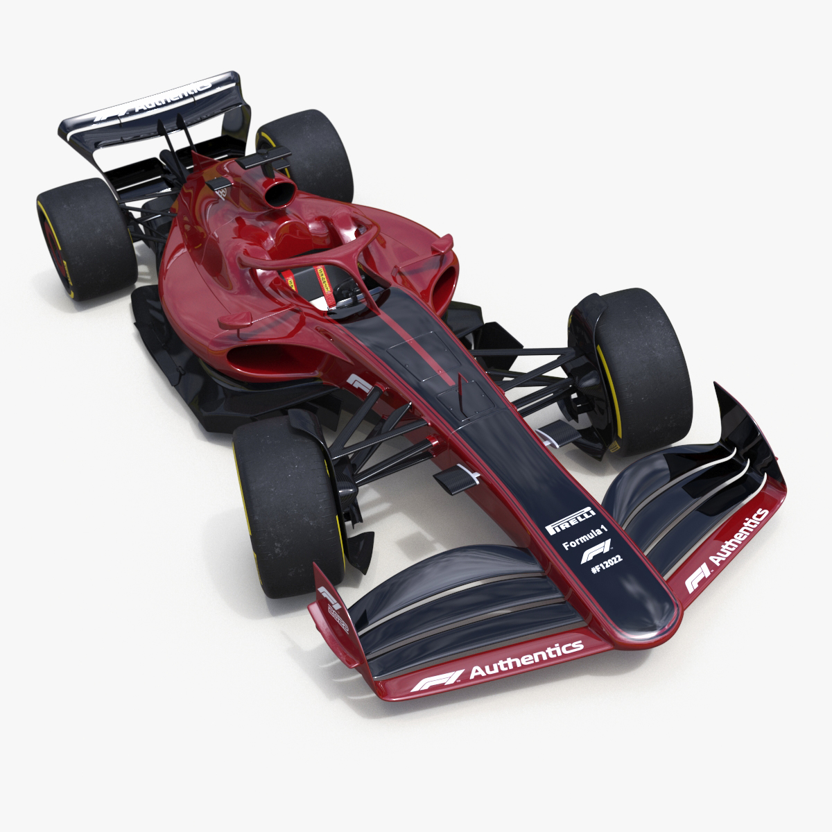 3D Formula 1 2022 Red Livery Rigged for Maya