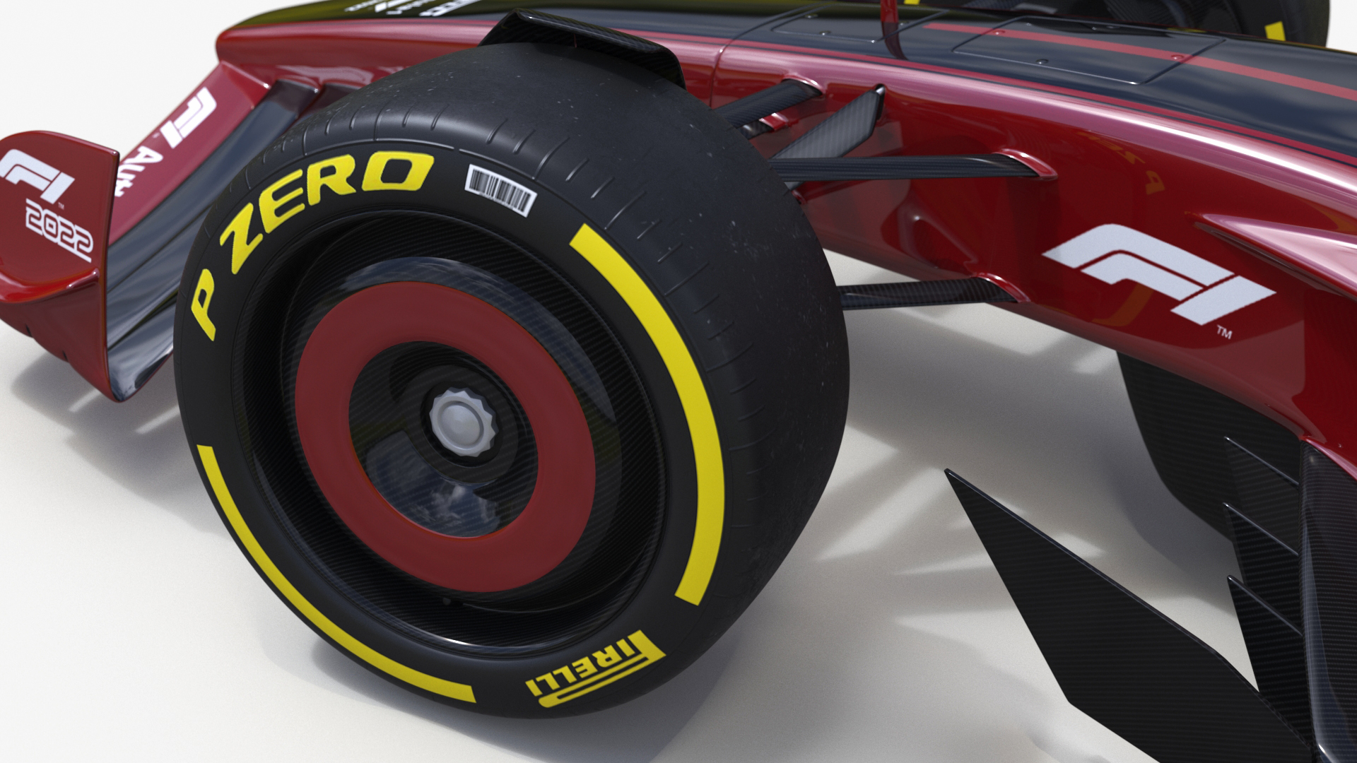 3D Formula 1 2022 Red Livery Rigged for Maya