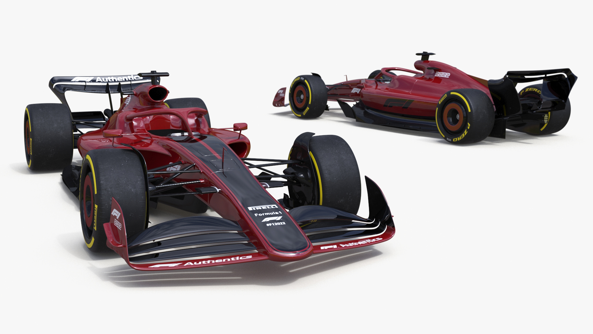 3D Formula 1 2022 Red Livery Rigged for Maya