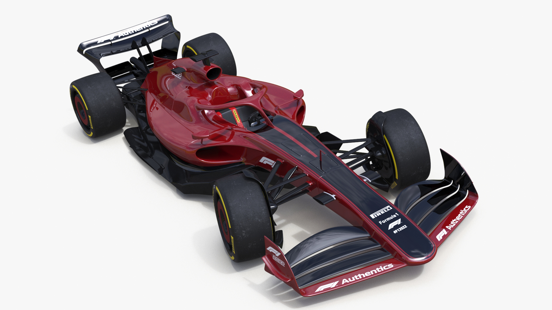 3D Formula 1 2022 Red Livery Rigged for Maya