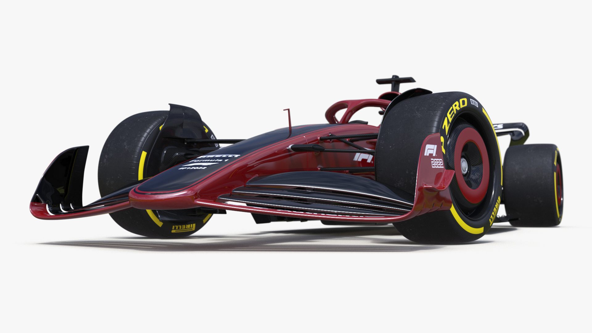 3D Formula 1 2022 Red Livery Rigged for Maya