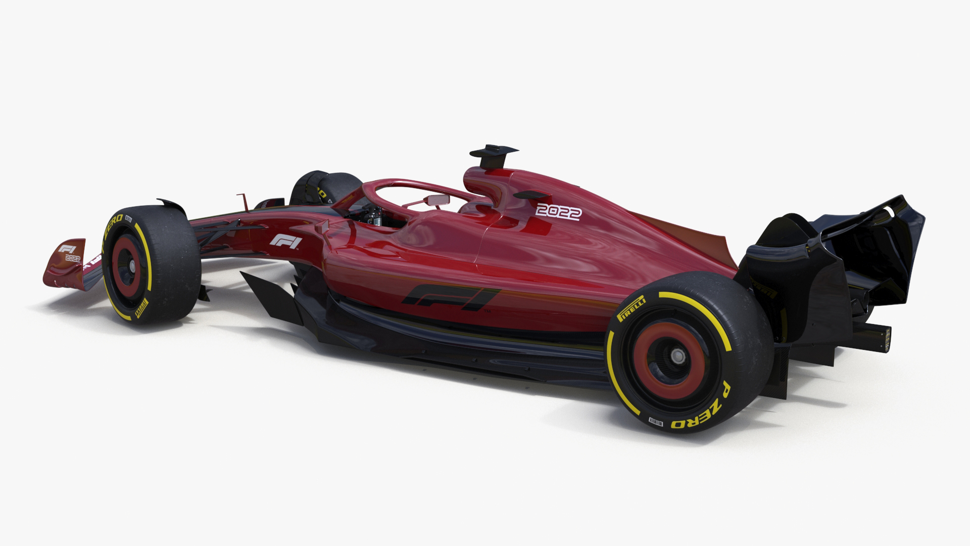 3D Formula 1 2022 Red Livery Rigged for Maya