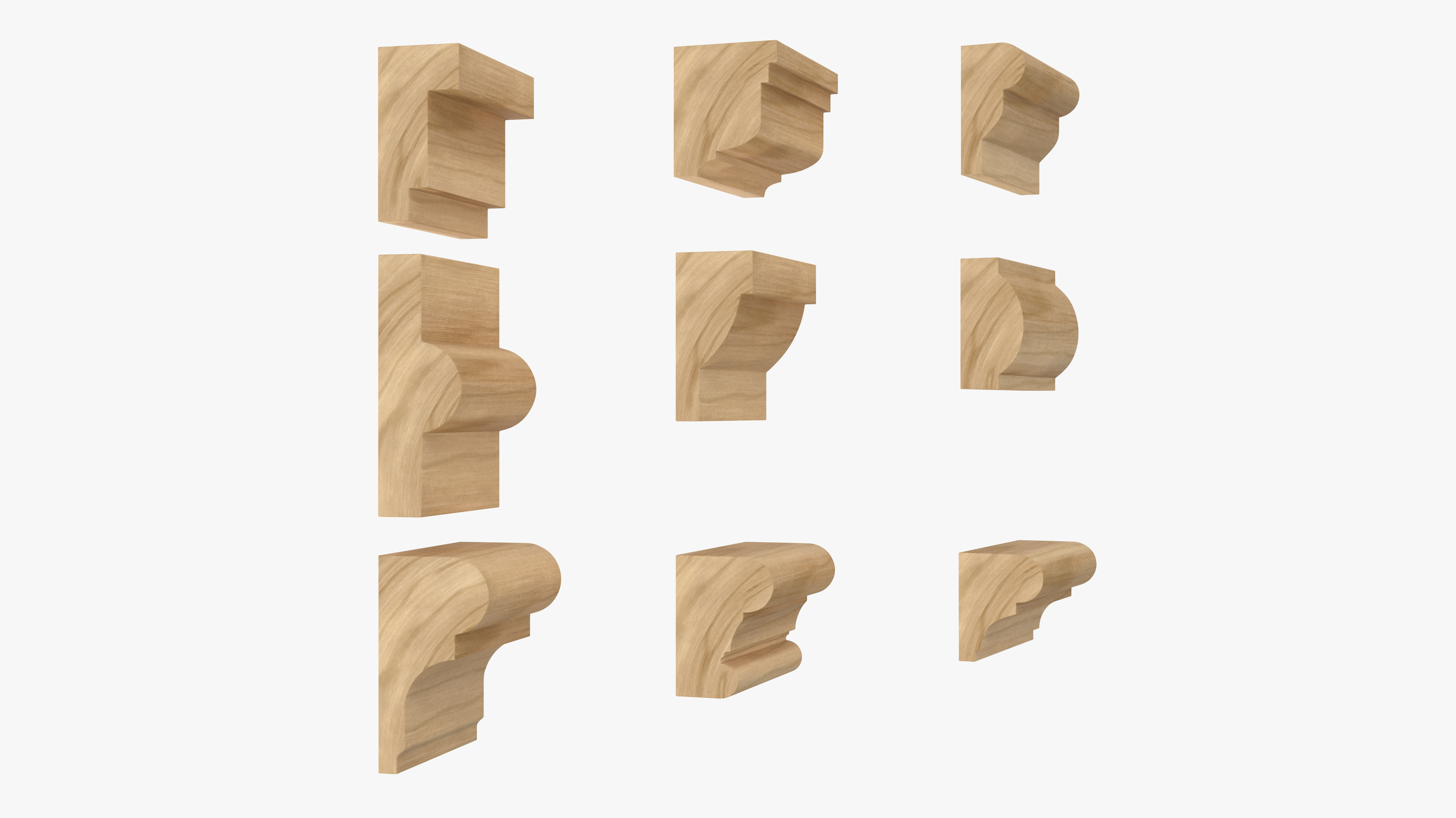 Set Molding Maple Part 3 3D model