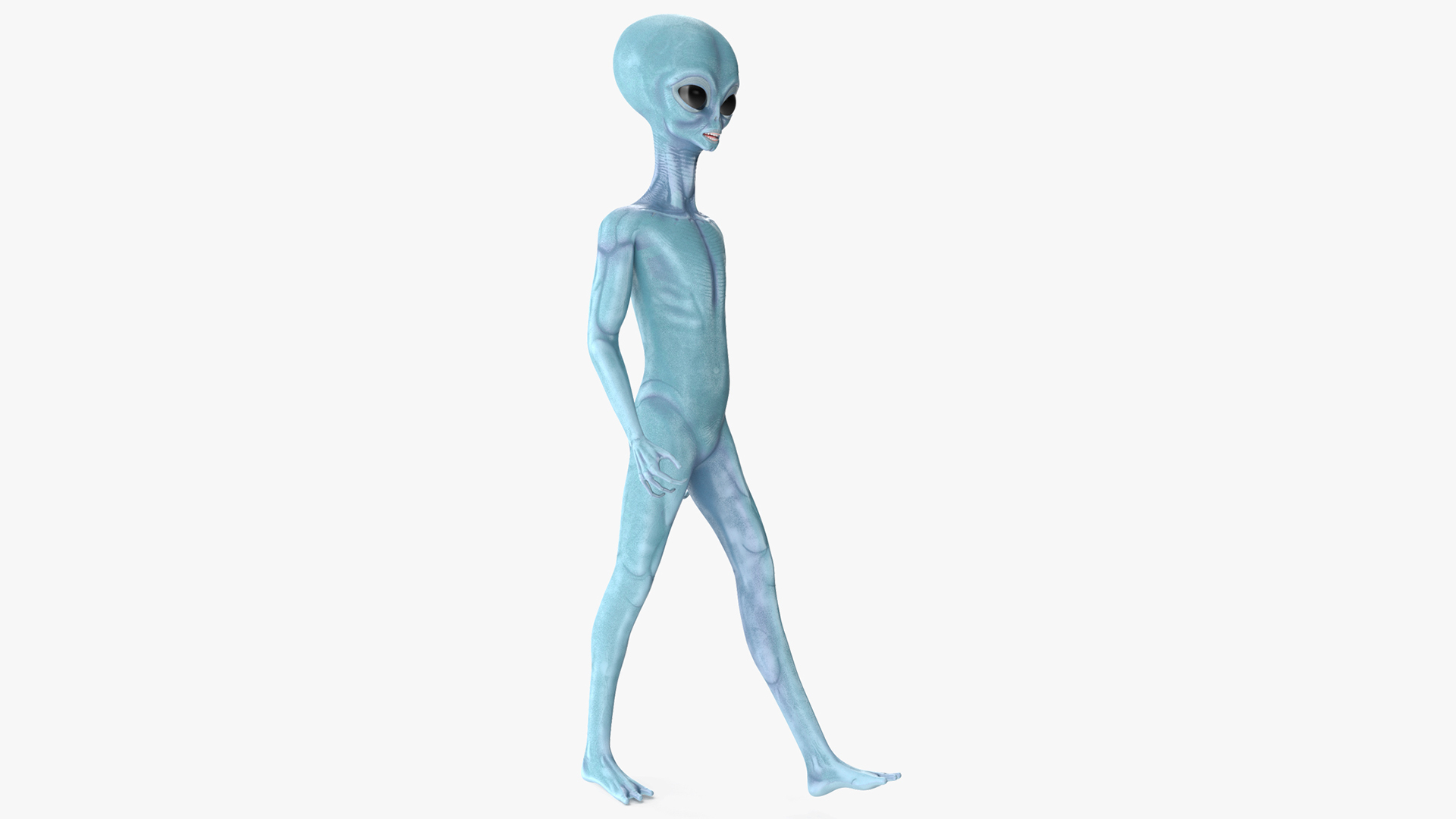 Space Alien Walking Pose 3D model