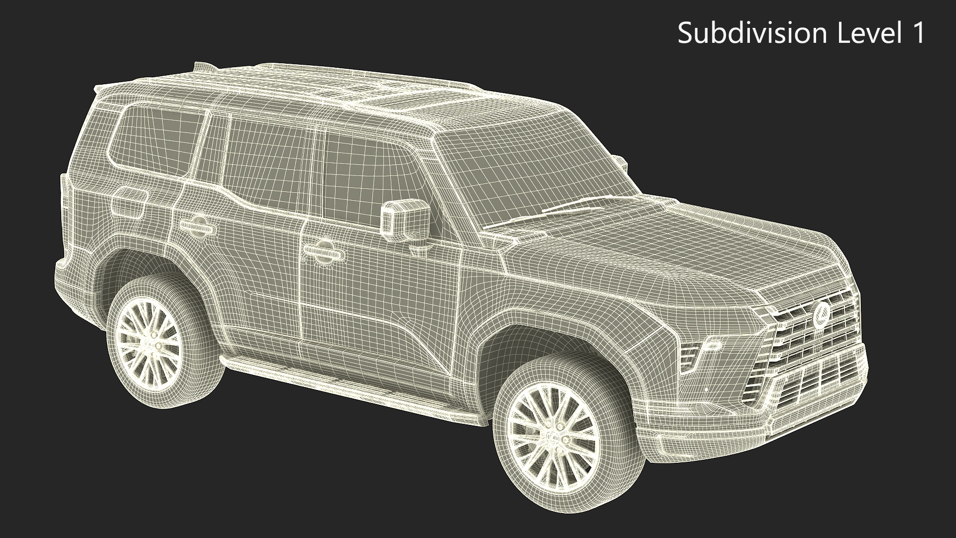 3D model Lexus GX 550 SUV Eminent Atomic Silver Rigged