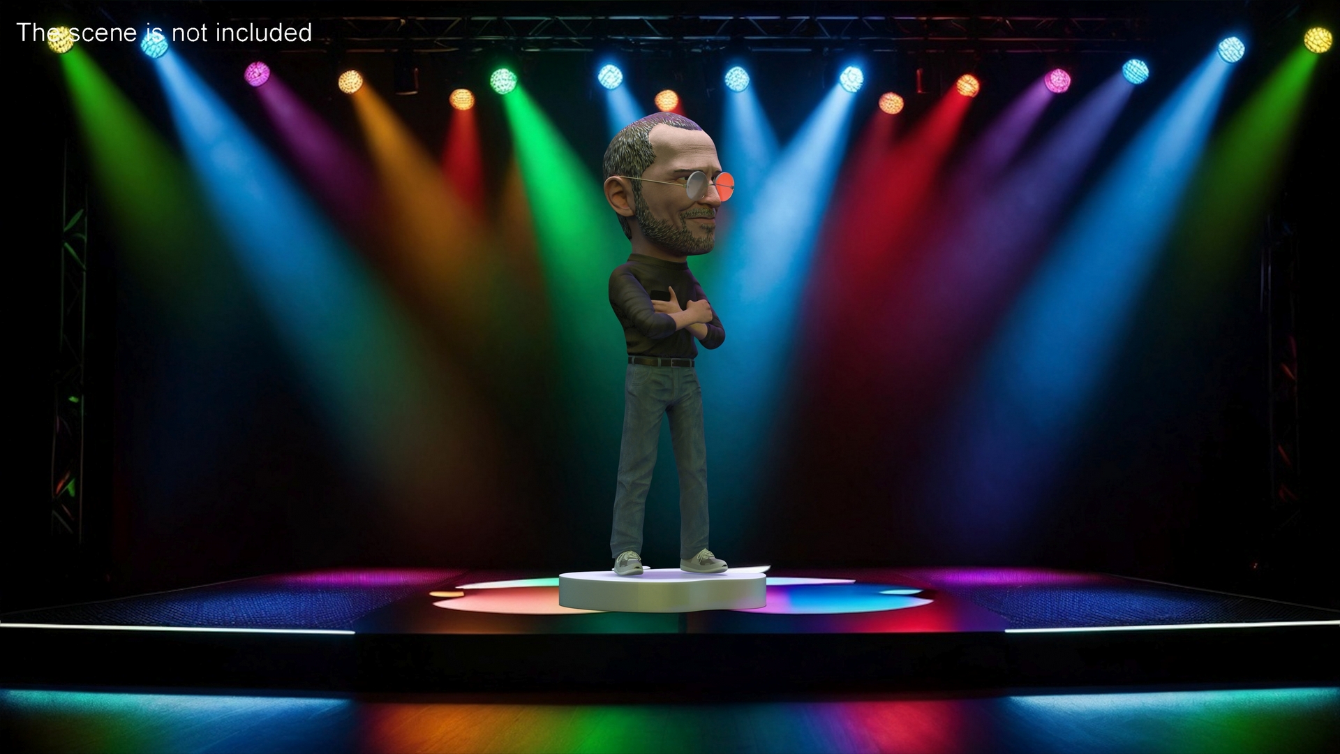 3D Steve Jobs Figure Rigged for Cinema 4D model