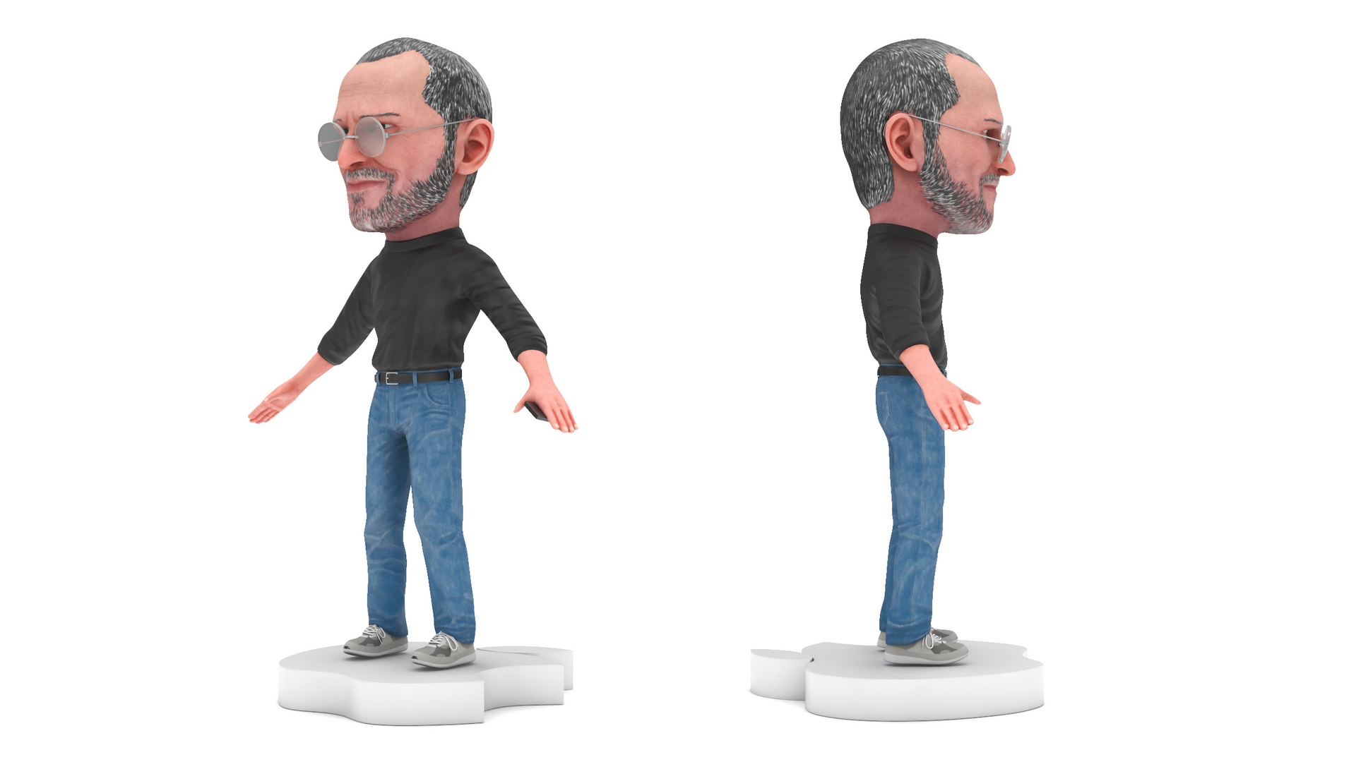 3D Steve Jobs Figure Rigged for Cinema 4D model