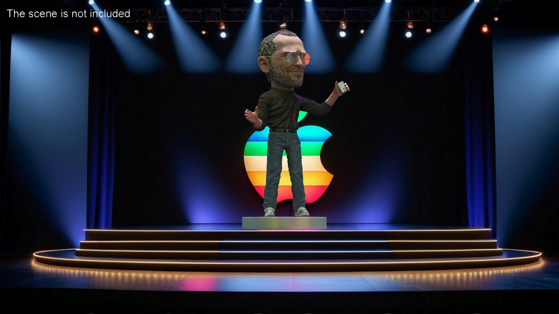 3D Steve Jobs Figure Rigged for Cinema 4D model