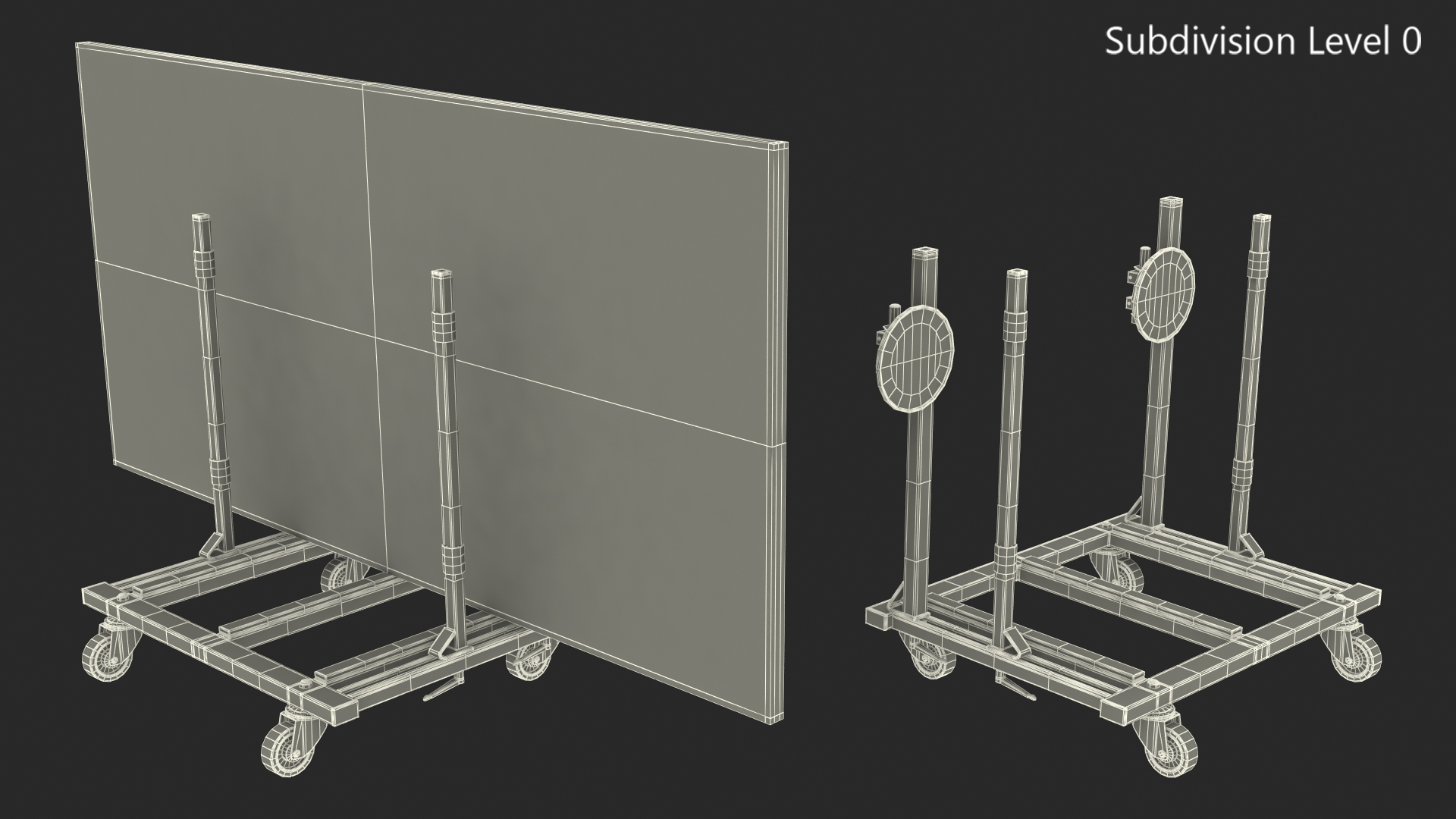 Clamp Glass Transport Wagon 3D