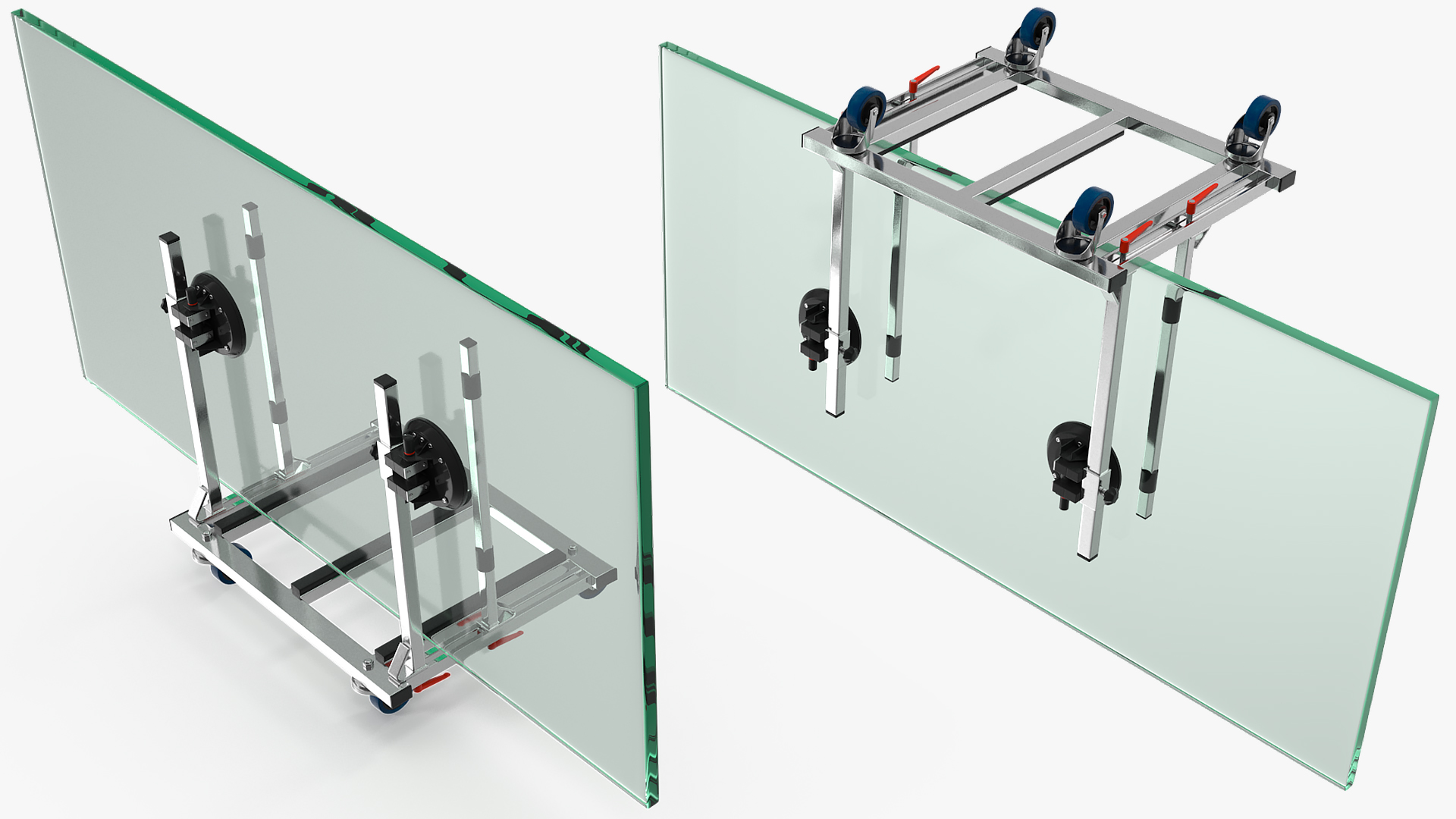 Clamp Glass Transport Wagon 3D