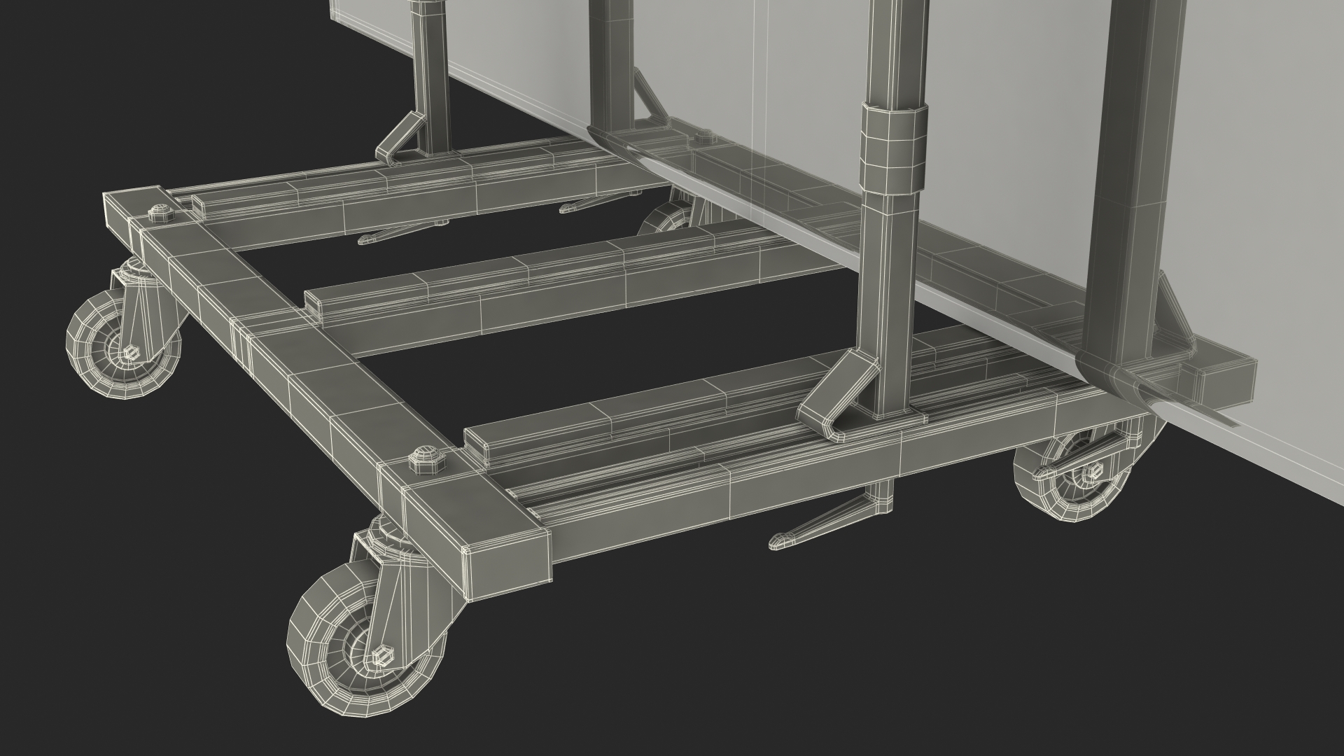 Clamp Glass Transport Wagon 3D