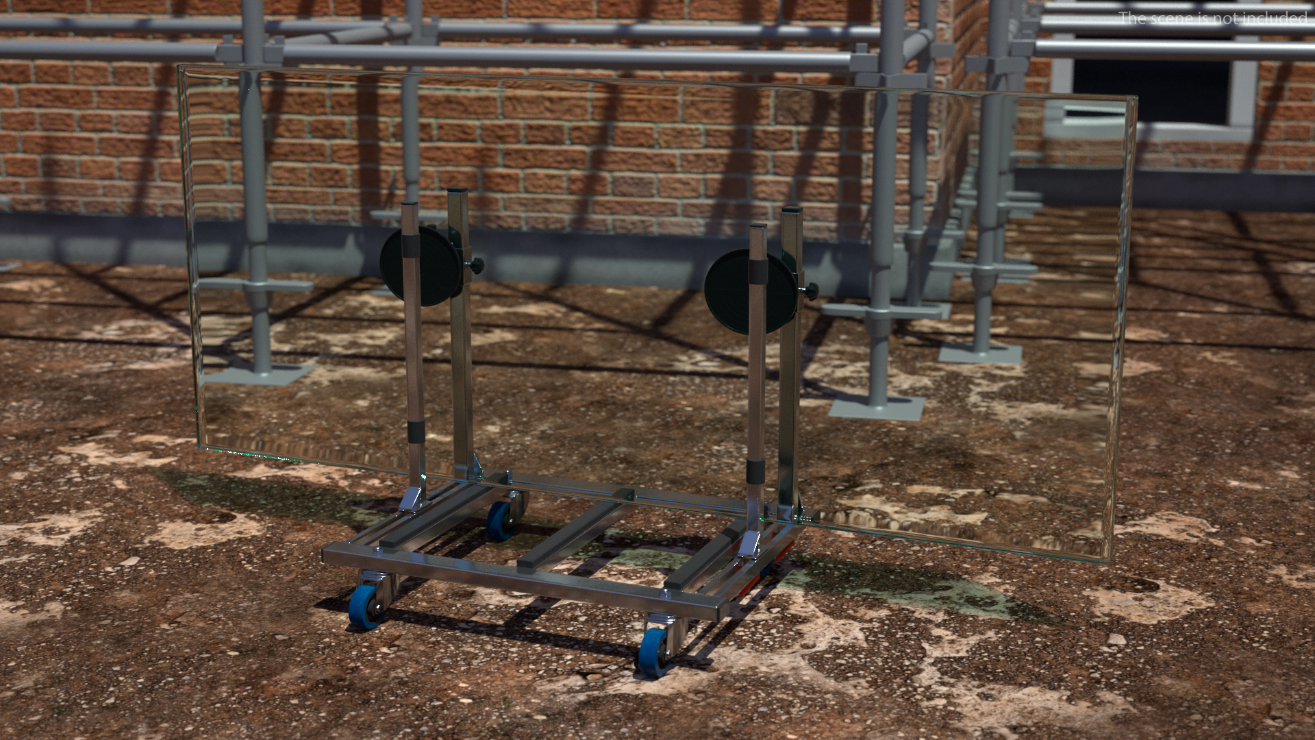 Clamp Glass Transport Wagon 3D