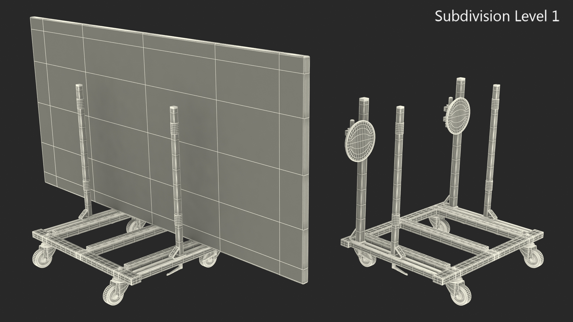 Clamp Glass Transport Wagon 3D