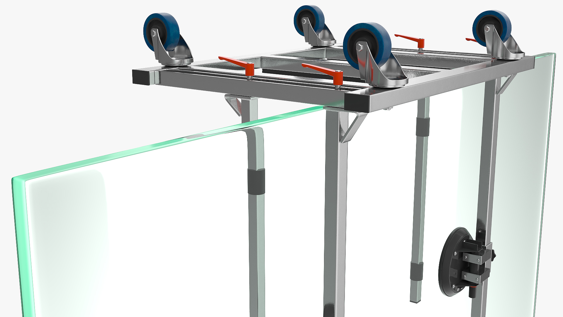 Clamp Glass Transport Wagon 3D