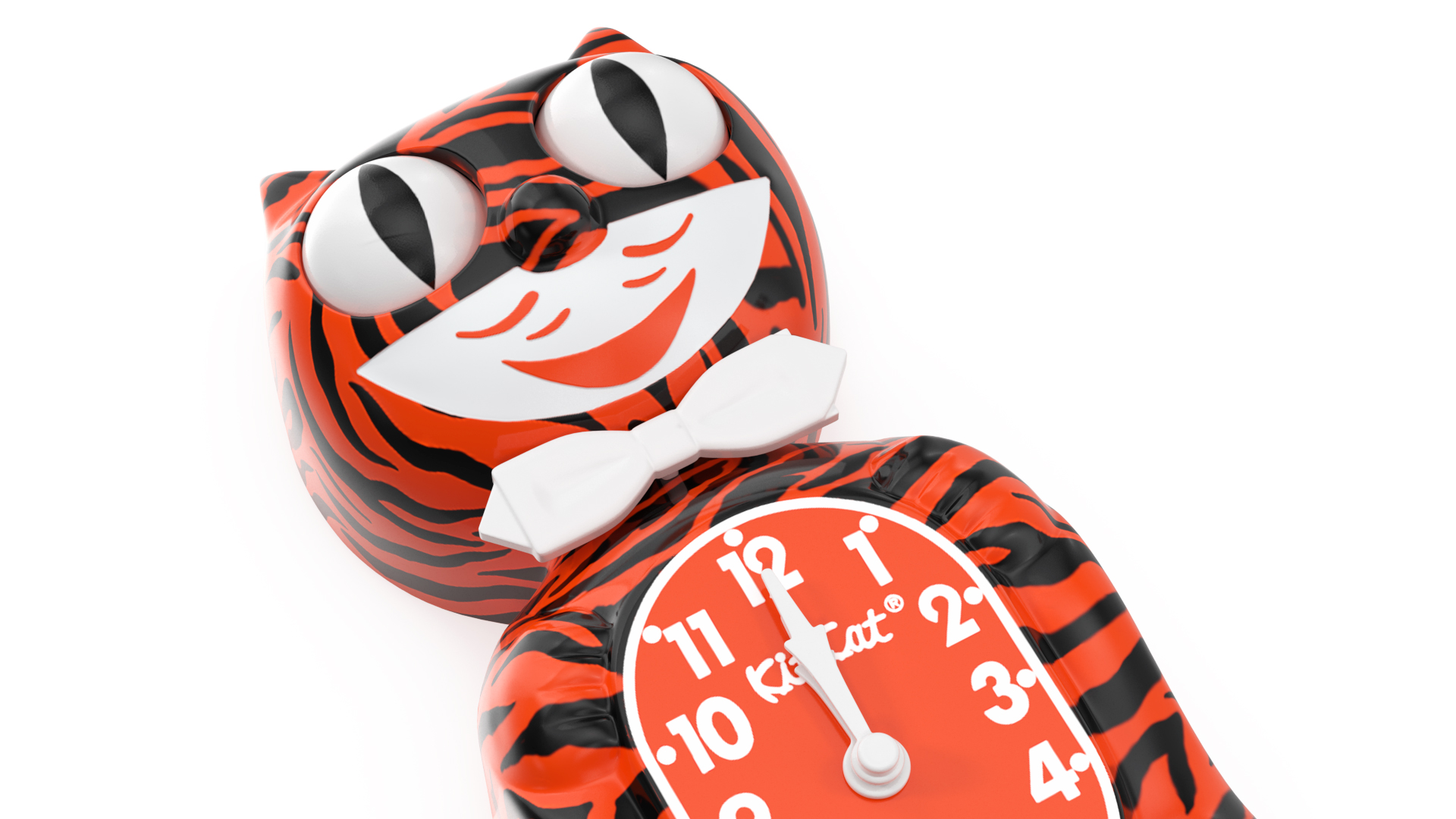 3D model Tiger Kit Cat Clock Exotic Pet