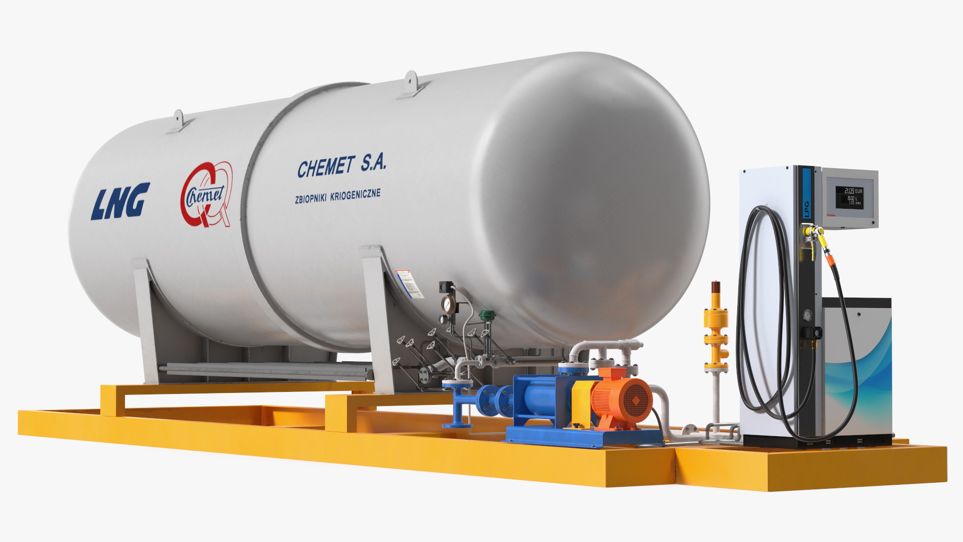 3D model CHEMET SA Mobile Gas Station Machine LNG Dispenser