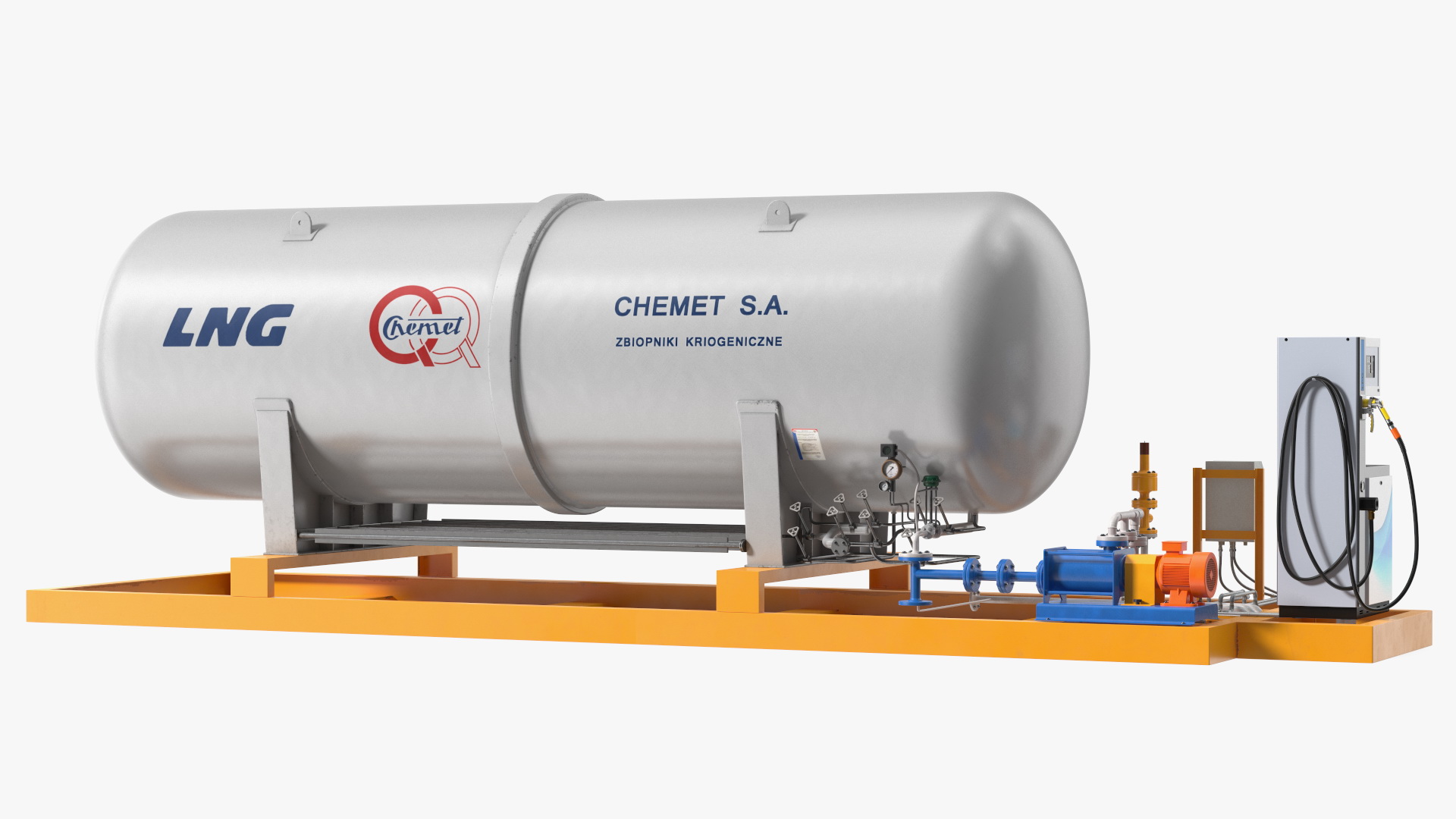 3D model CHEMET SA Mobile Gas Station Machine LNG Dispenser