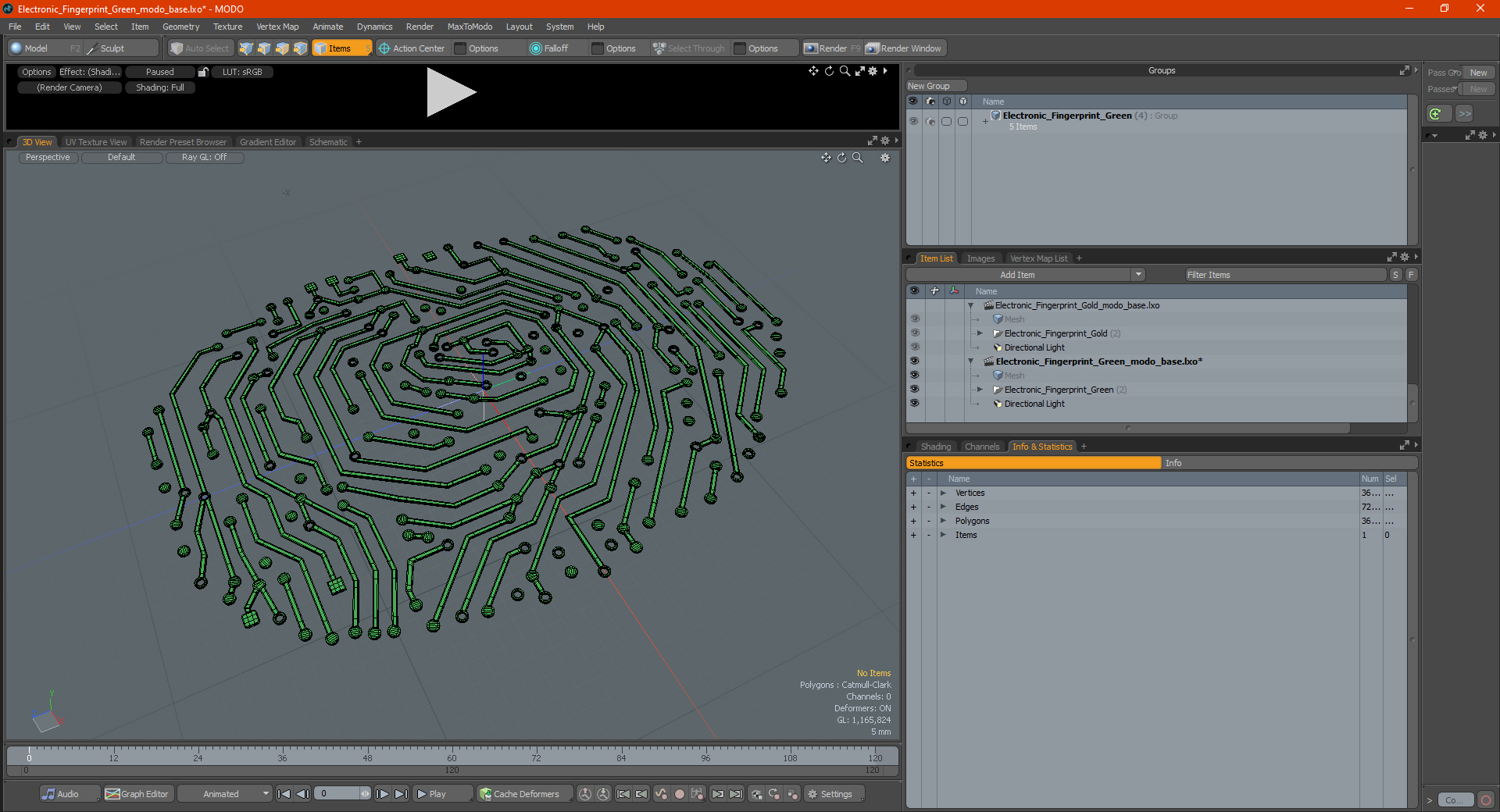 3D Electronic Fingerprint Green model