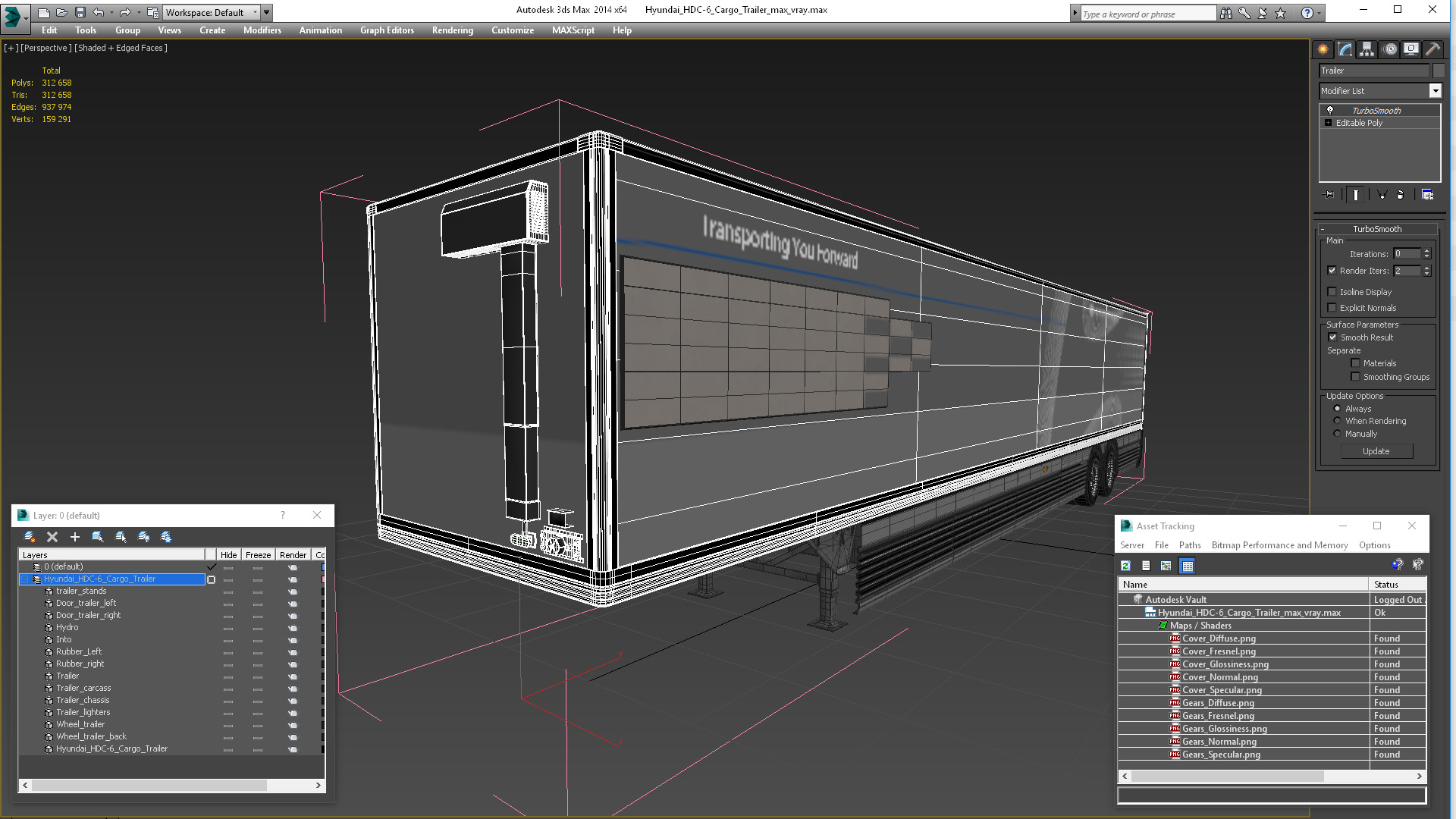 Hyundai HDC-6 Cargo Trailer 3D