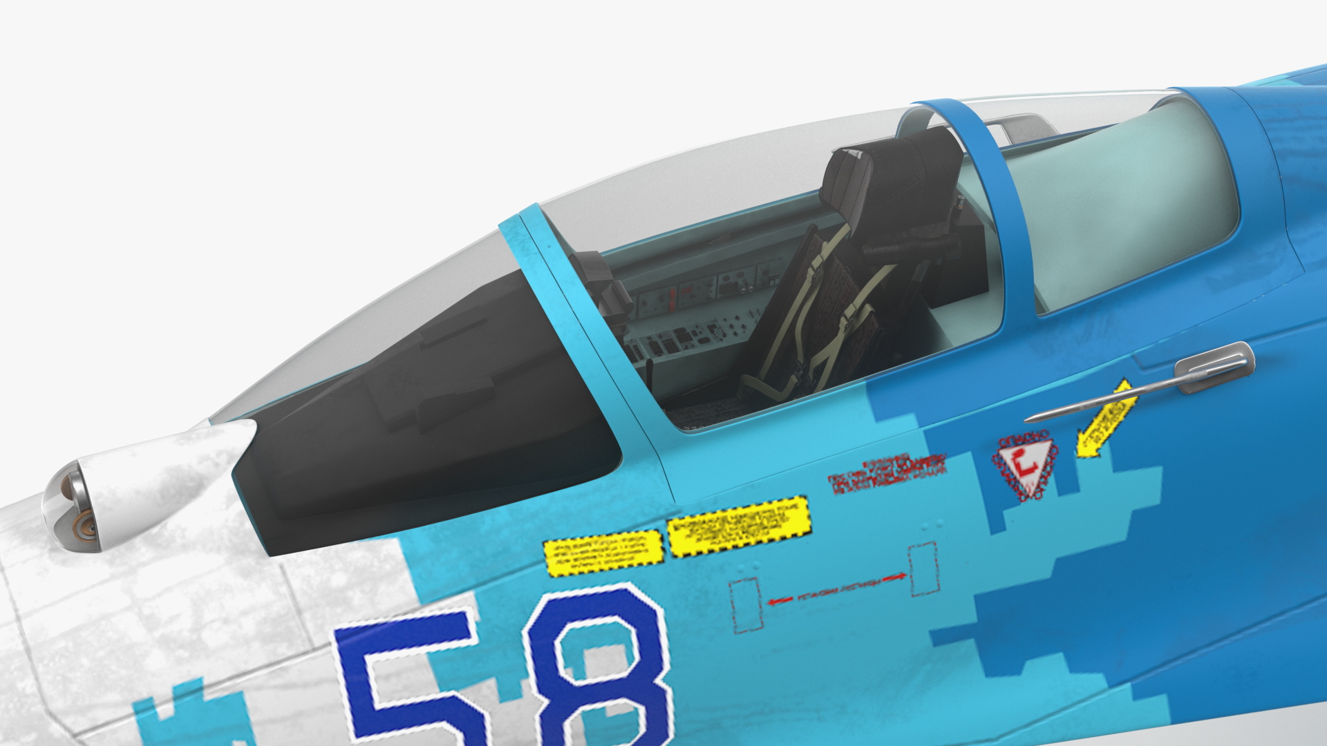 Ukrainian Sukhoi Su-27 Flanker Fighter Aircraft 3D