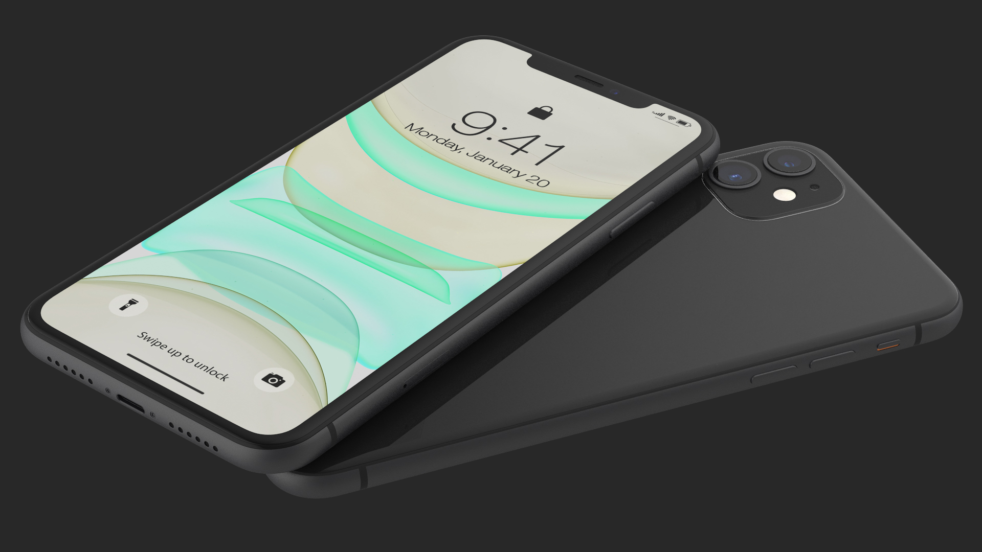 3D model iPhone 11 Black