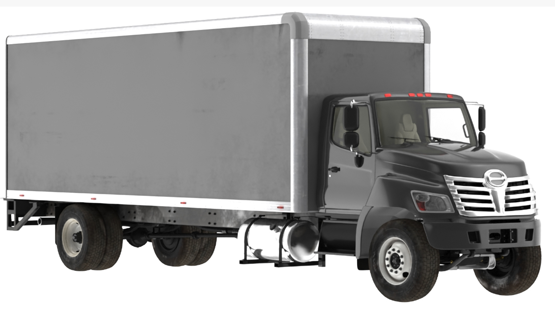 3D Cargo Box Truck Rigged for Cinema 4D