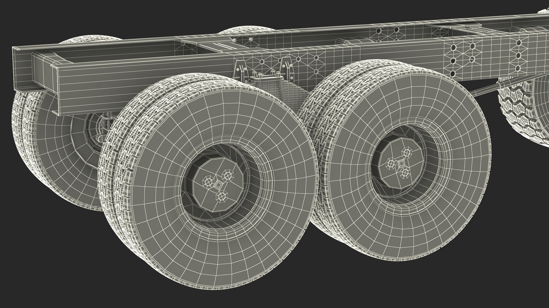 3D model Chassis for Super Heavy Trucks