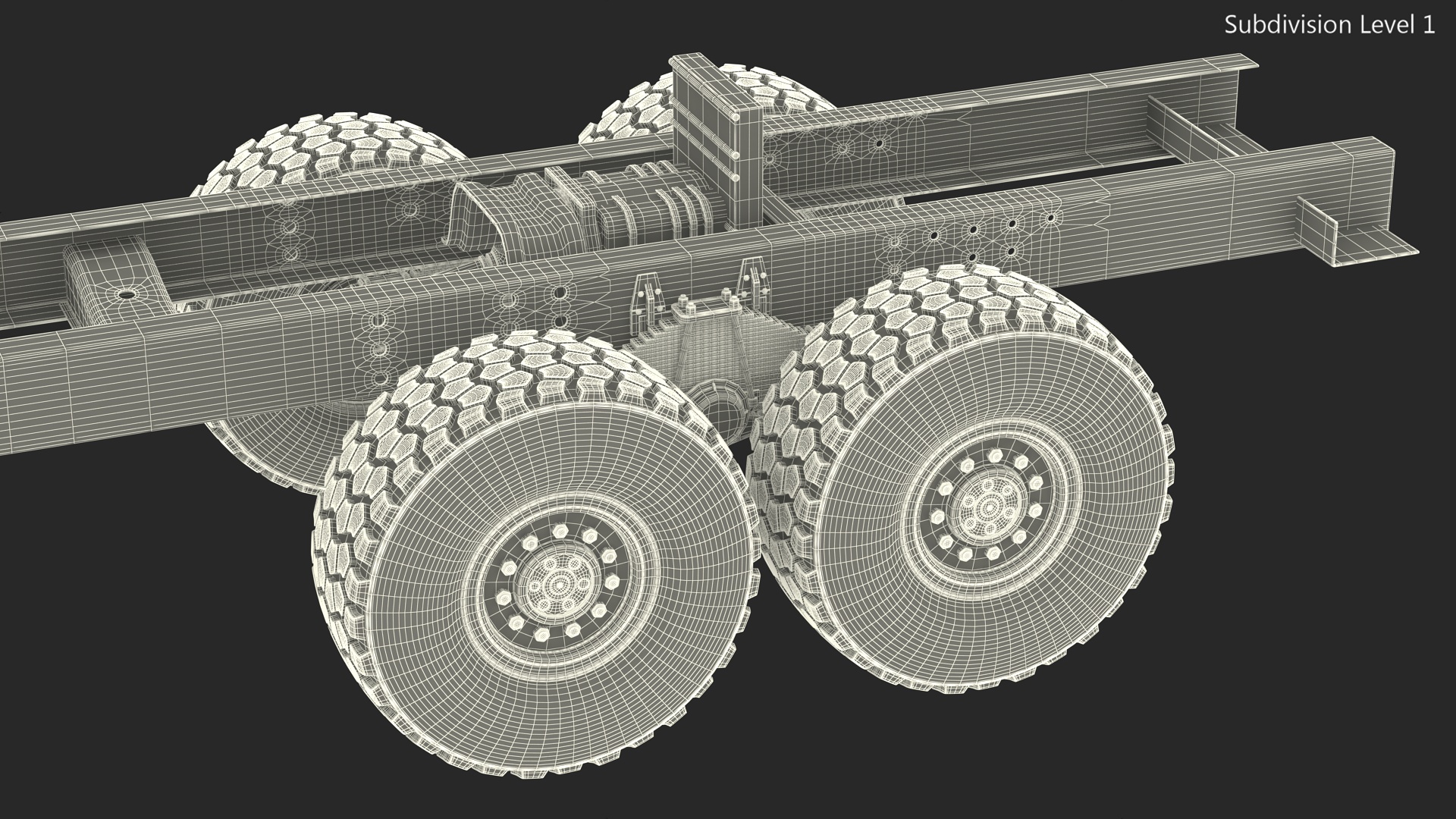 3D model Chassis for Super Heavy Trucks