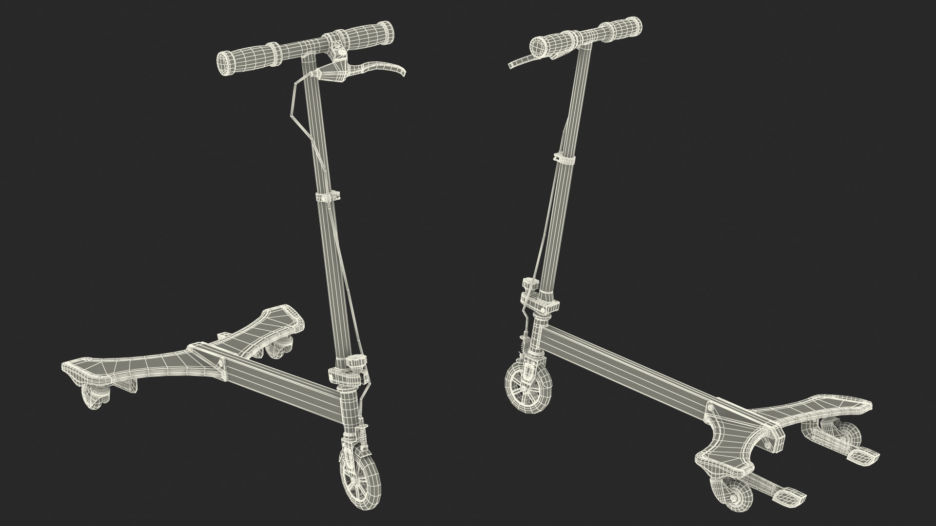 Razor PowerWing DLX Scooter Rigged 3D model