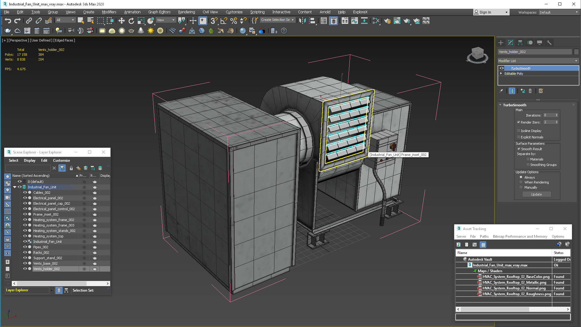 Industrial Fan Unit 3D model