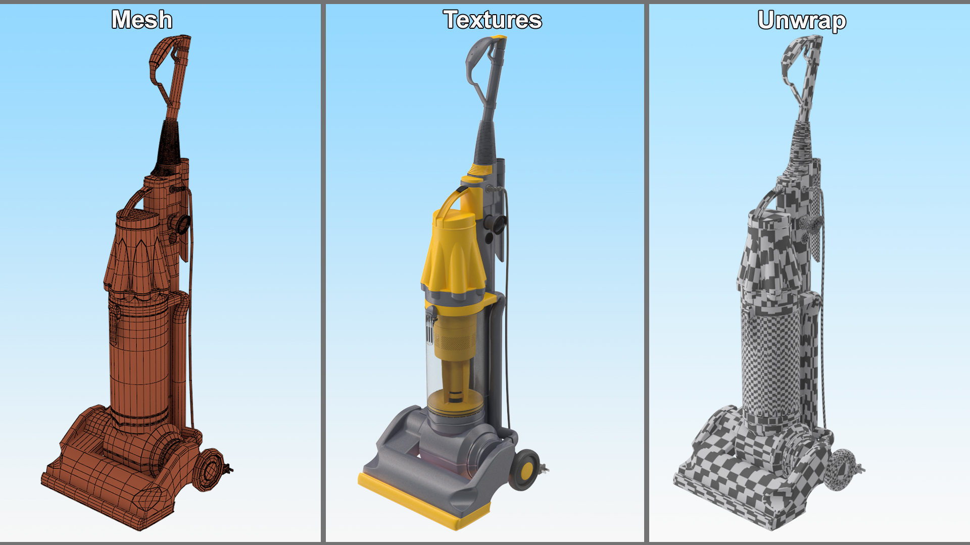 Upright Vacuum Cleaner 3D