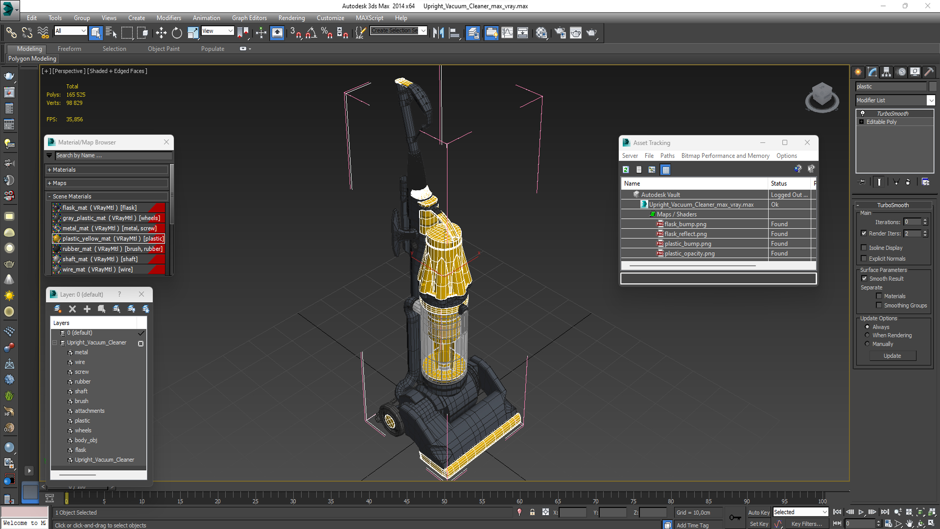 Upright Vacuum Cleaner 3D