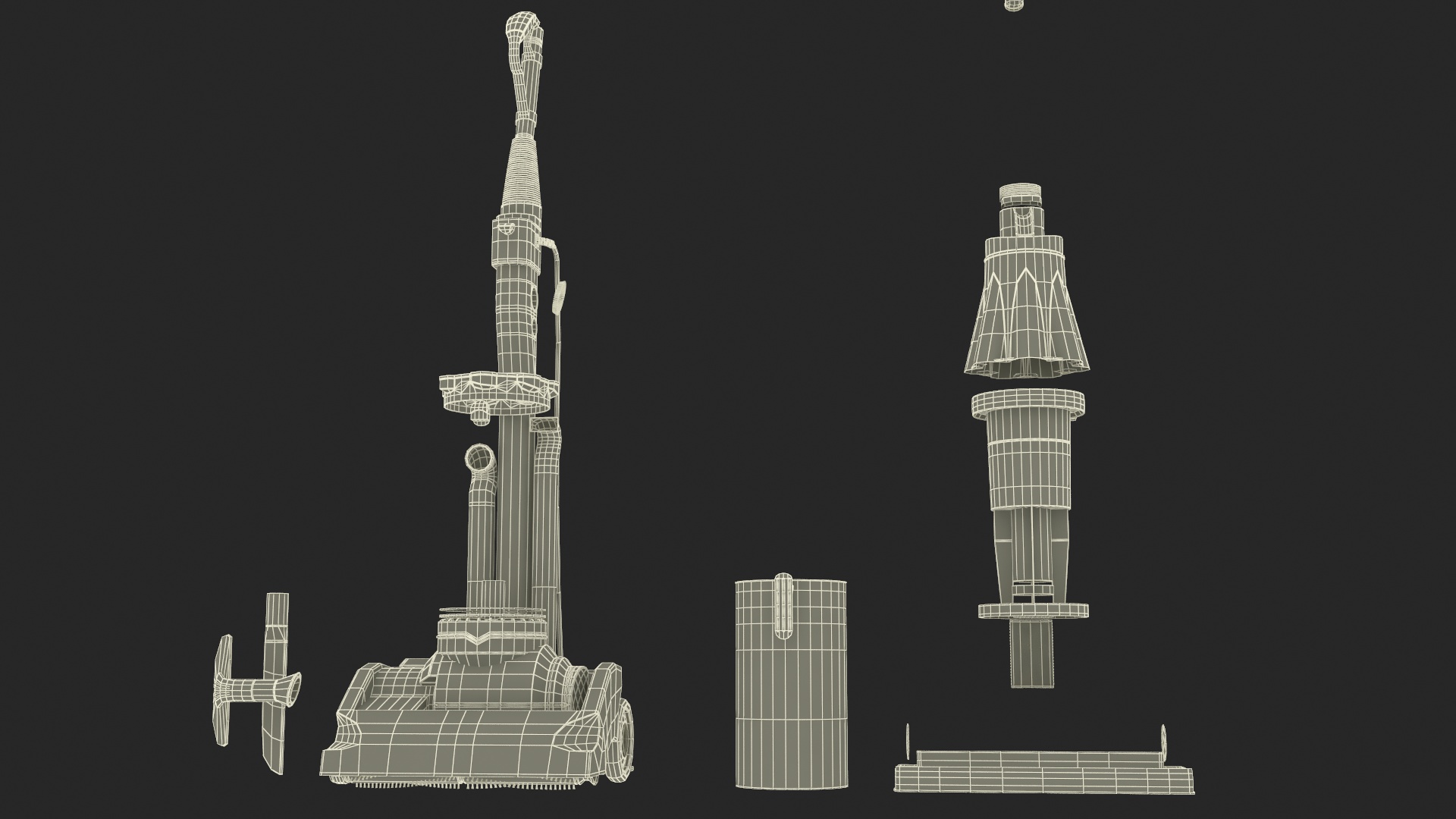 Upright Vacuum Cleaner 3D