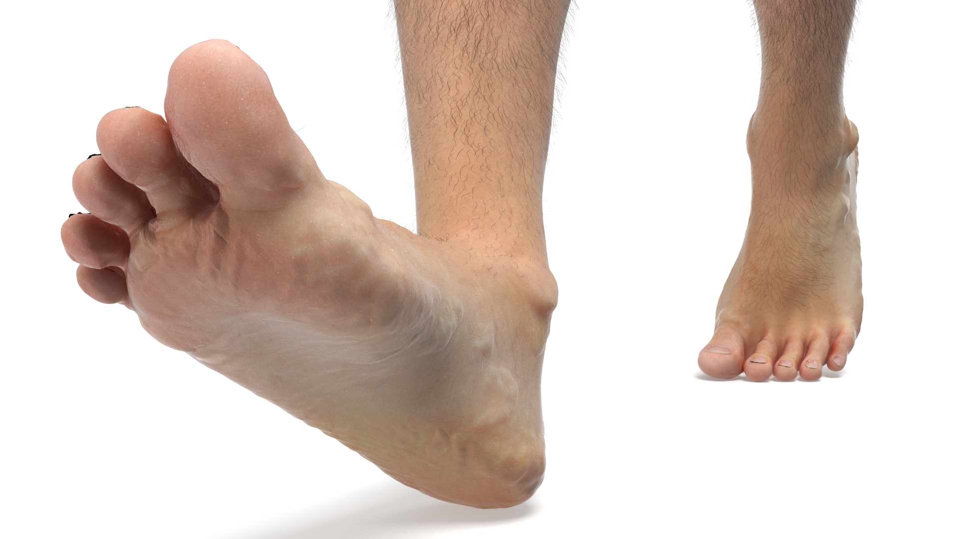 Realistic Human Male Legs Rigged 3D