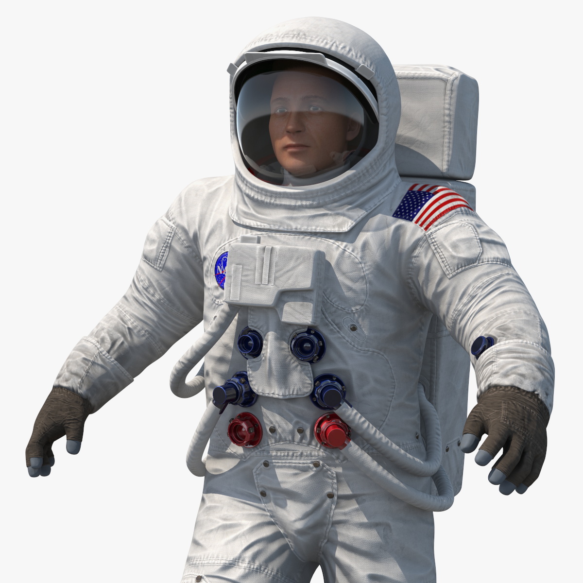 3D model NASA Astronaut Suit A7L Rigged