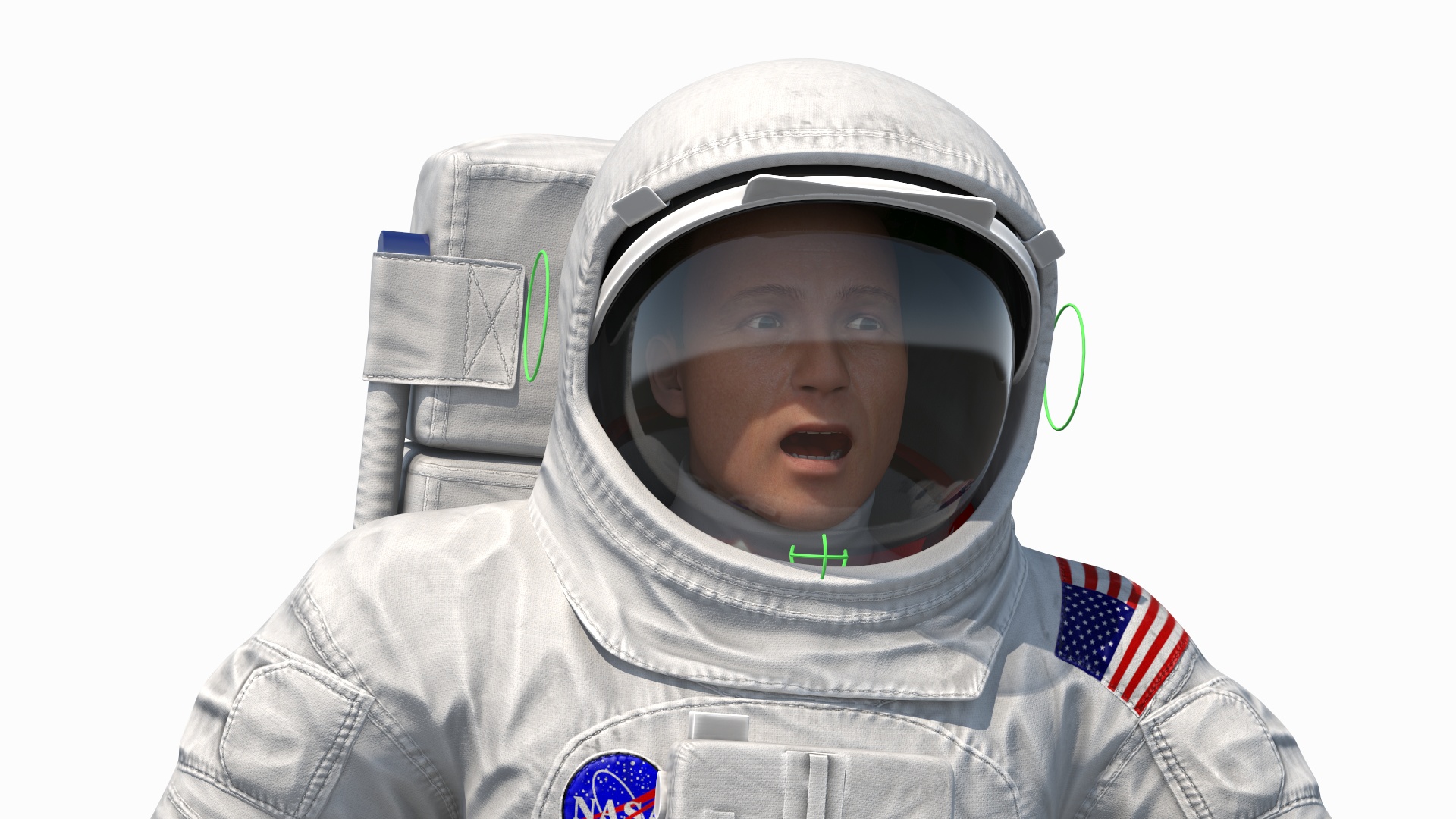 3D model NASA Astronaut Suit A7L Rigged