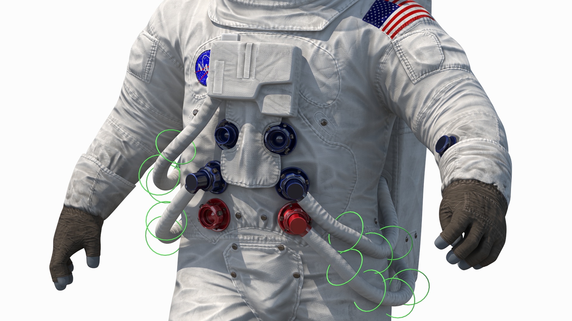 3D model NASA Astronaut Suit A7L Rigged