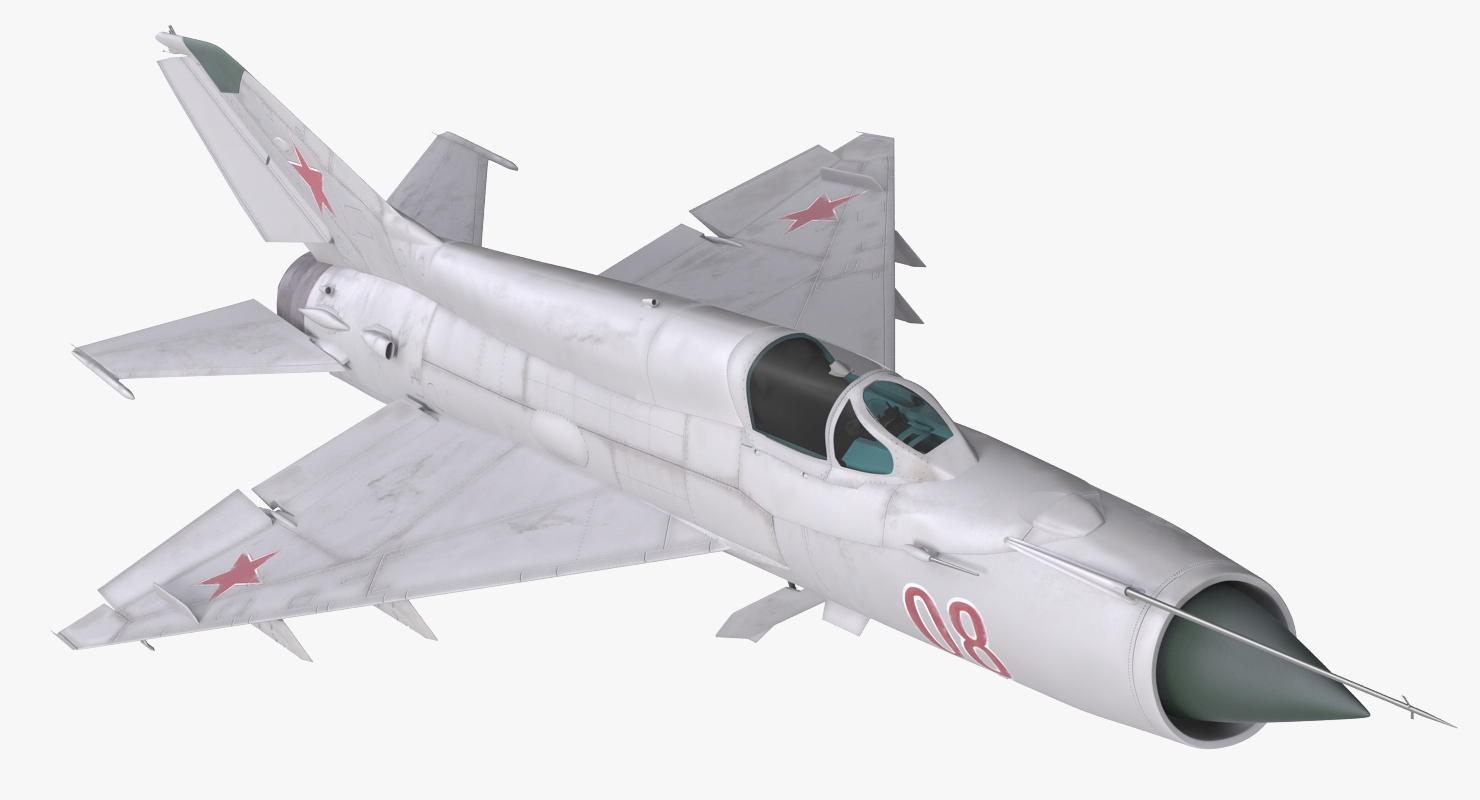 Fighter MiG 21 Fishbed Russian Rigged 3D