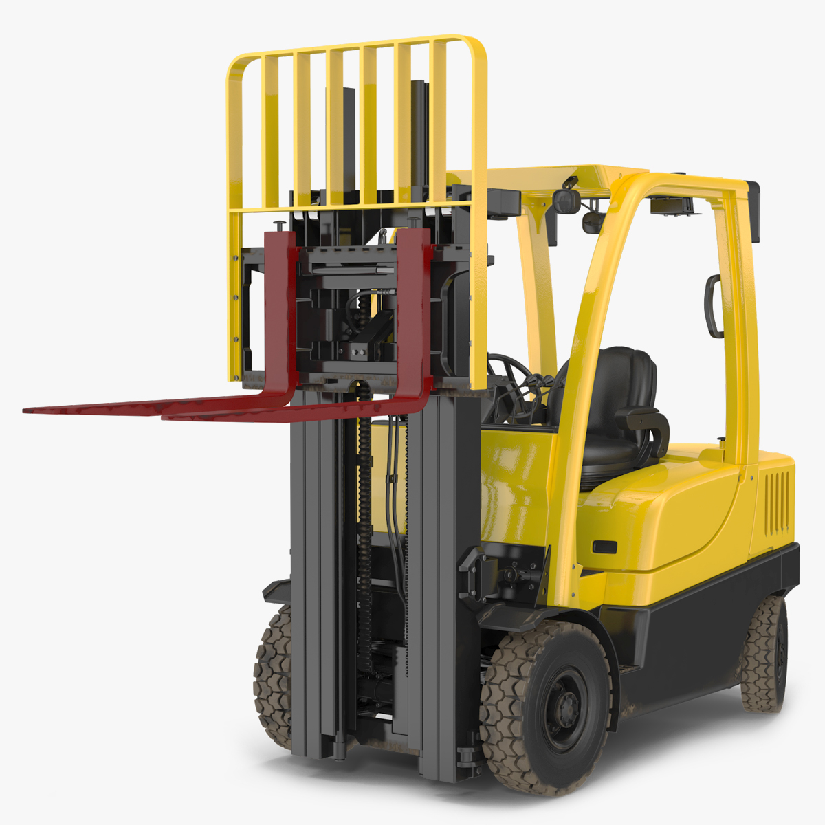 3D Electric Forklift Rigged for Maya model