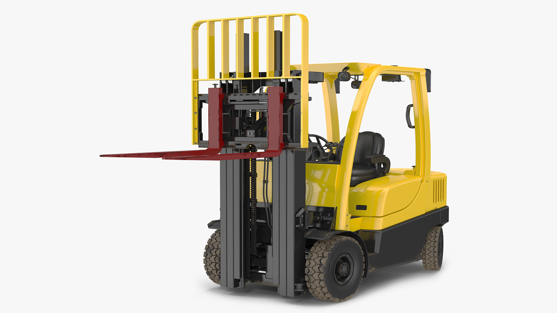 3D Electric Forklift Rigged for Maya model