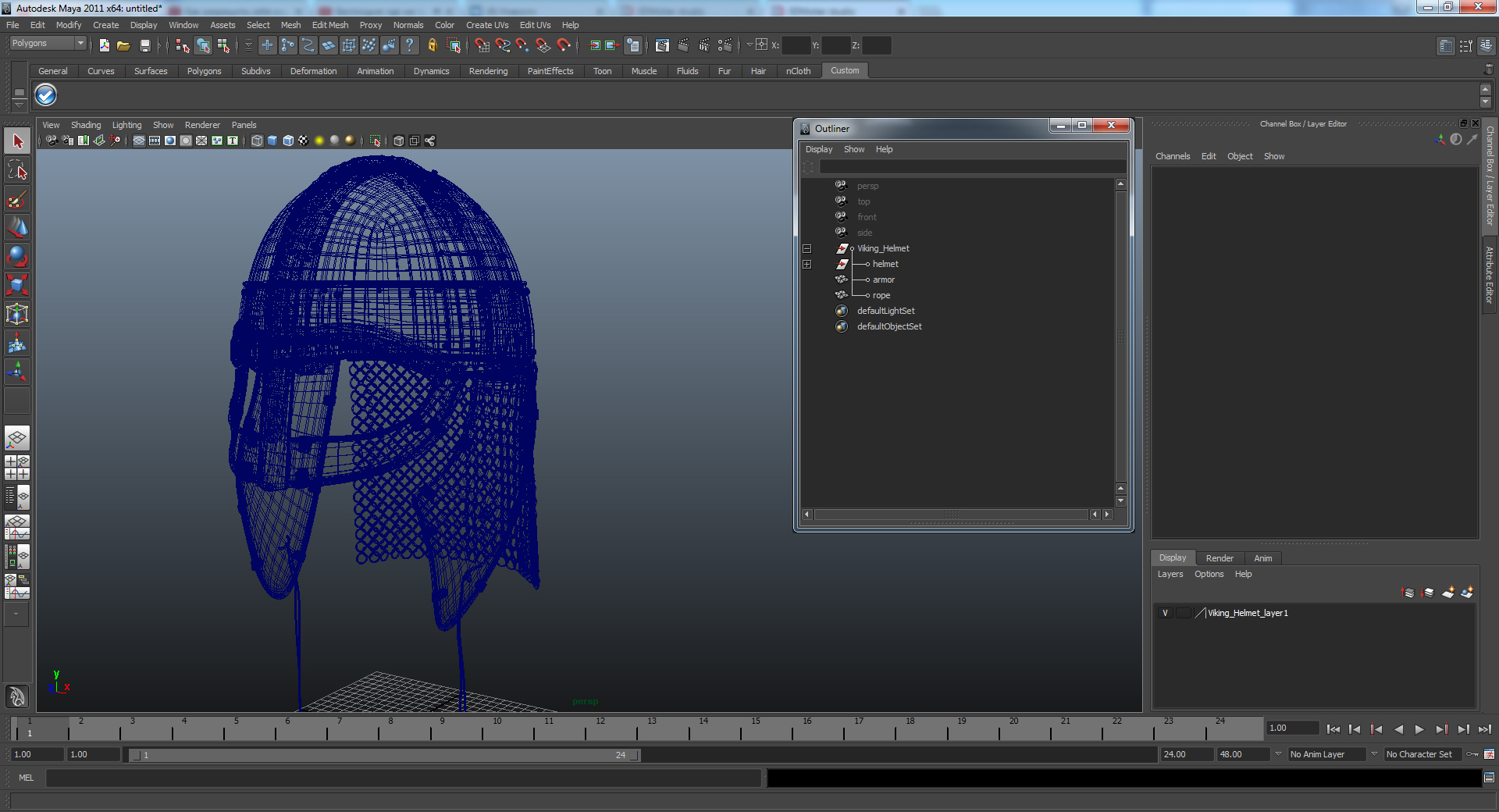 3D Viking Helmet model