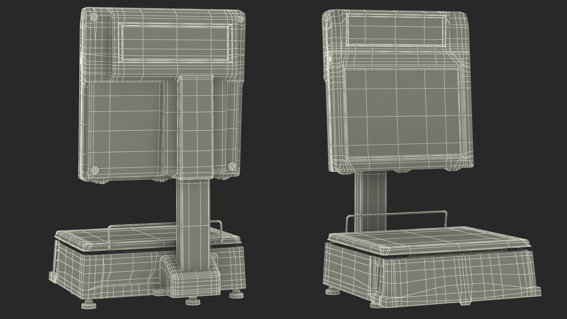 3D model Self-service Scales Tornado with Interactive Scoreboard