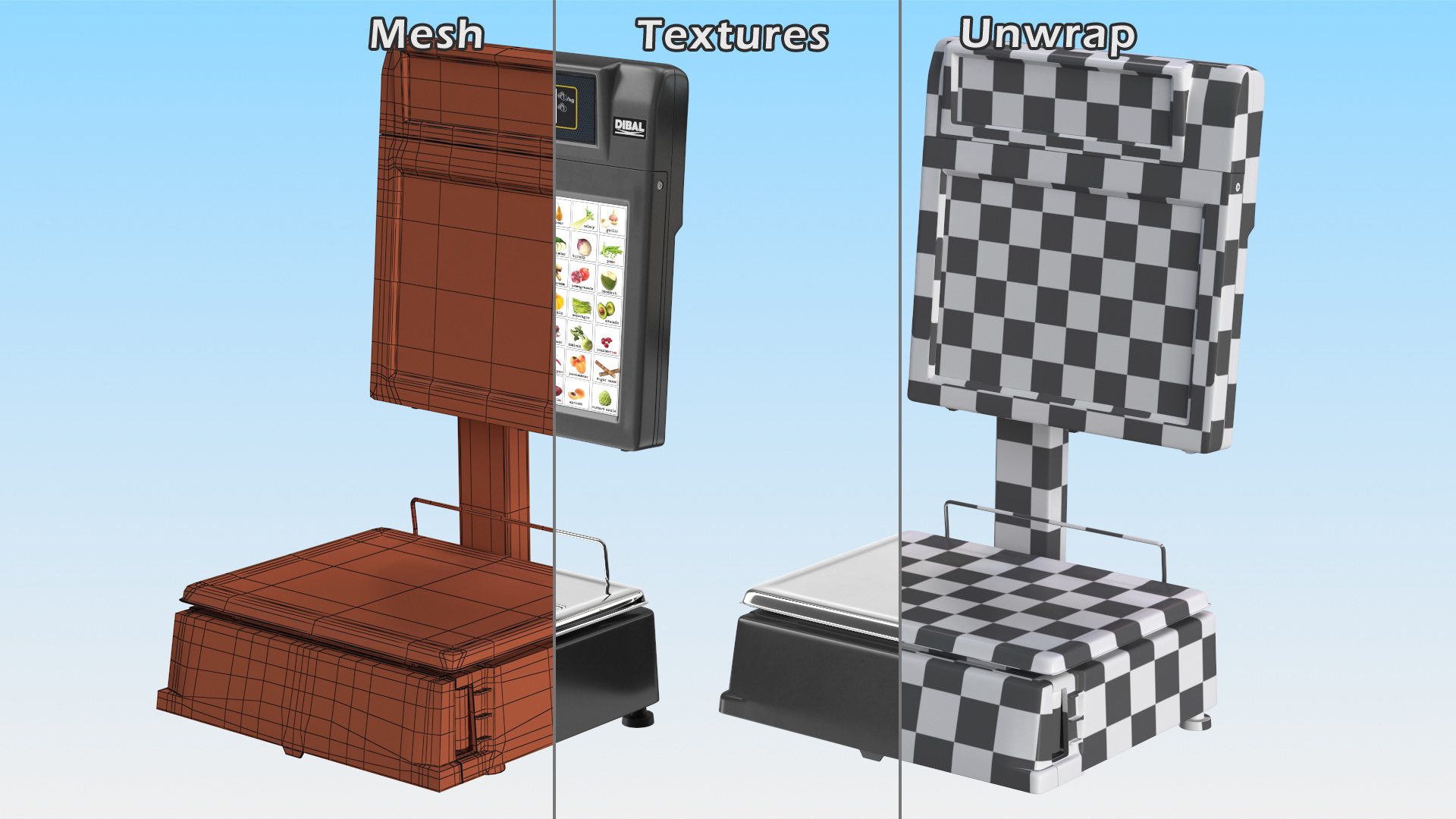 3D model Self-service Scales Tornado with Interactive Scoreboard