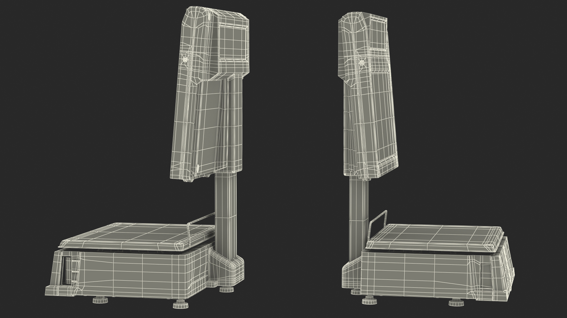 3D model Self-service Scales Tornado with Interactive Scoreboard