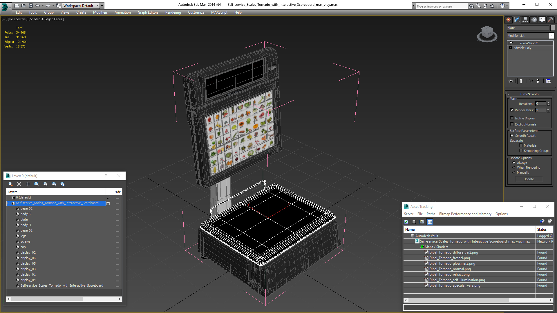 3D model Self-service Scales Tornado with Interactive Scoreboard